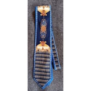 Tie 70s 80s 90s Y2K Mens Renato Casati blue 4 Inch Wide